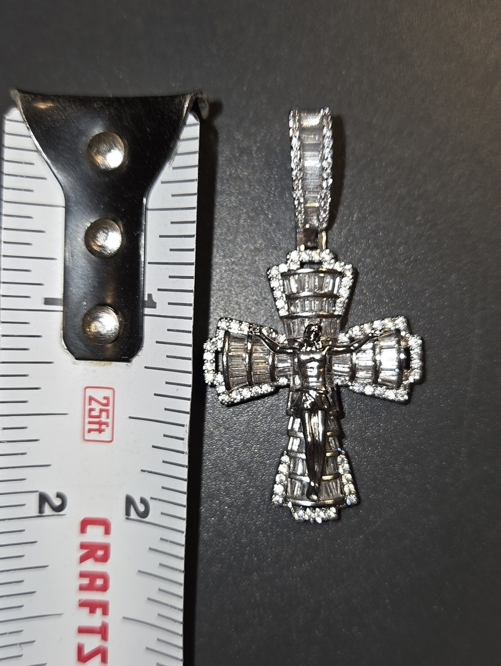 Iced Out Jesus Cross Pendant/ 925 Sterlin Silvr w Mossinite Stones NEW - Picture 12 of 12